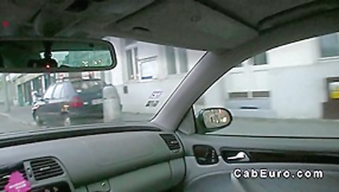 Pierced nose amateur bangs in fake taxi pov