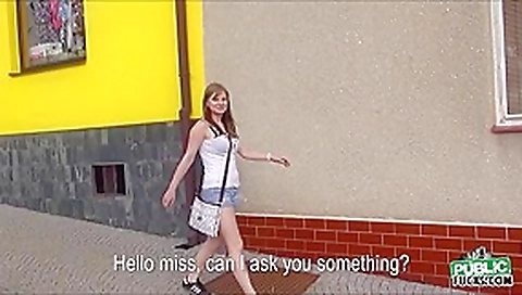 Sexy hot blonde Charlotte gets intimate sex with a total stranger