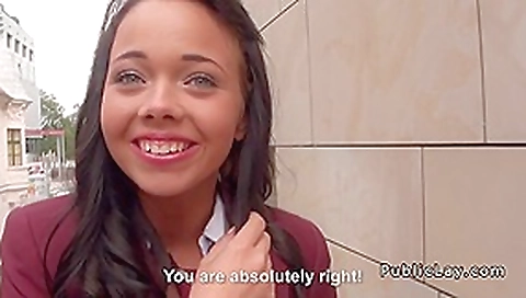 flashing panties in public and fucking pov