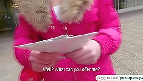 Lilia flashes tits and gets doggy style public fucking after getting paid Lilia flashes tits and gets doggy style public fucking after getting paid