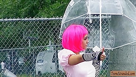 Cosplayer Natalie Monroe screwed up with stranger in public Cosplayer Natalie Monroe screwed up with stranger in public