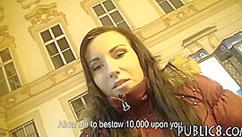 Hot ass Eurobabe pussy drilled with horny guy for money