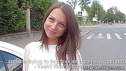 Lovely Foxy gets into a strangers car to get to her destination