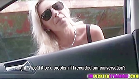 Hot blonde Alena gets a free ride from dude to Prague and gets fucked