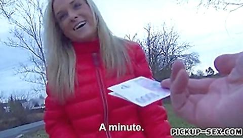 Czech girl Shanie Ryan picked up and drilled for money