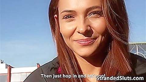 A roadside threesome Sex with Strangers along with three hotties