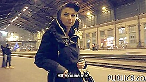 Czech girl picked up on train station and fucked for cash