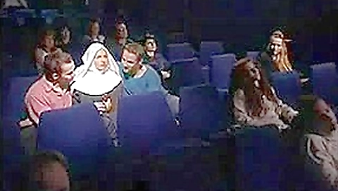 German Nun fucked in Cinema