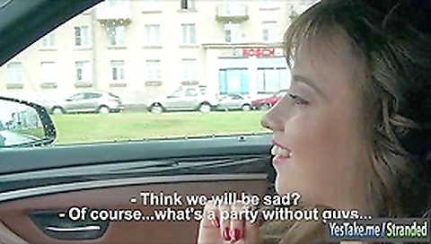 Pretty teen 18+ slut Taissia Shanti anal fucked in the car