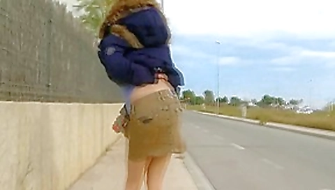 Claudia Bomb wild flashing leads to sex