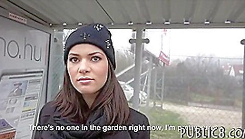 Eurobabe flashes her big tits and fucked for some cash Eurobabe flashes her big tits and fucked for some cash