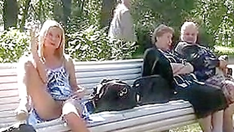 Public nudity featuring light-haired Russian chick Public nudity featuring light-haired Russian chick