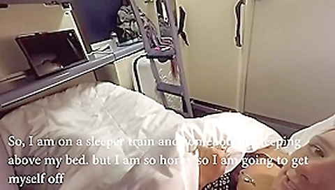 In the train with stranger