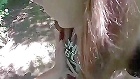 Four eyed girl fucked in the woods