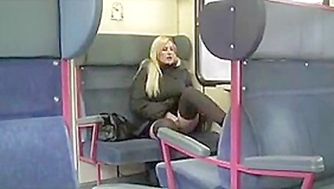 Blonde ho bate blow fuck and swallow on the train Blonde ho bate blow fuck and swallow on the train