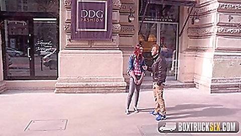 Hot Meg Magic fucks in the back of our truck