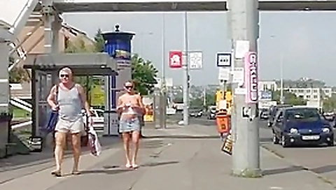Amazing flashing clip with public scenes 3