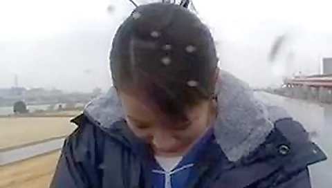 Japanese girl runs track in bodypaint