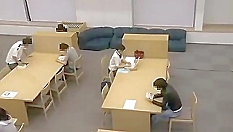 Japanese college girl get fucked and facial on the library toilet