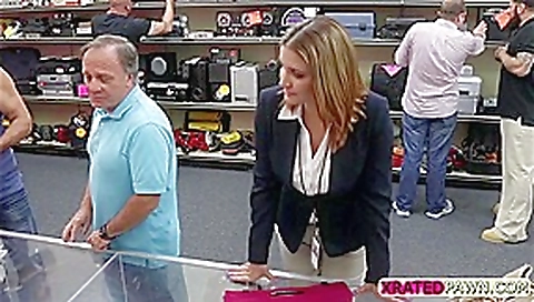 Blondie Hottie gets fucked in a private pawnshop office Blondie Hottie gets fucked in a private pawnshop office