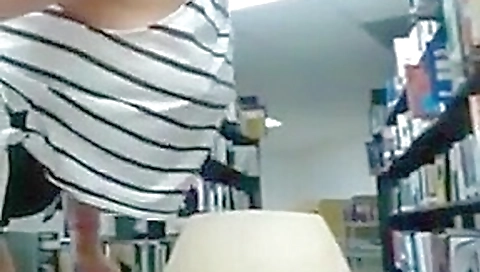 Hot beauty masturbating in the library 4 Hot beauty masturbating in the library 4