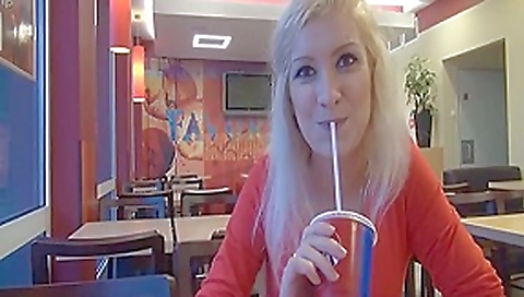 girl gets fucked dogystyle in public toilette