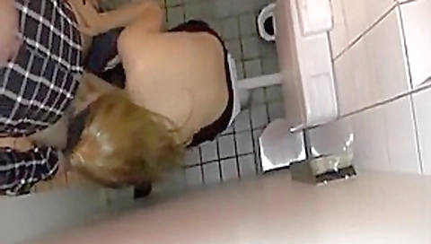 Young wife gangbanged by strangers at a public restroom