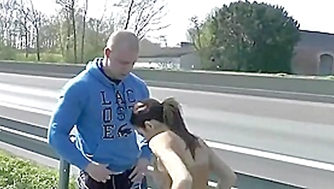 Public Fuck German Highway