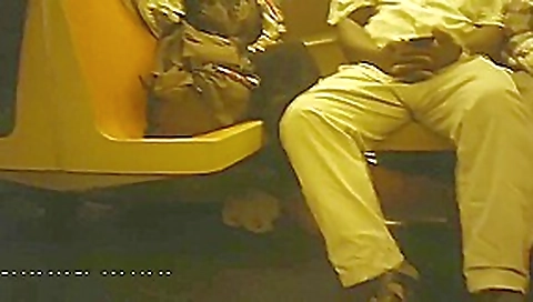 Black guy bulge on subway NYC June 2018