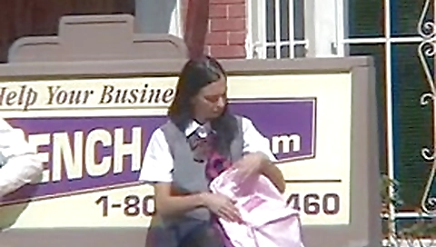 Brunette babe is then squirts on a Japanese bus Brunette babe is then squirts on a Japanese bus