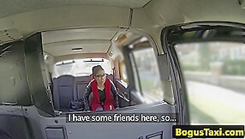 Real euro analized by horny cabbie