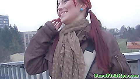 Pickedup redhead amateur fucked in restroom