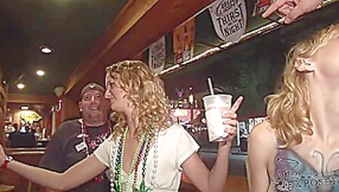 Two teens 18+ that Have Never Met Before Going Down on Eachother Pussy Licking in a Public Bar - AfterHoursExposed
