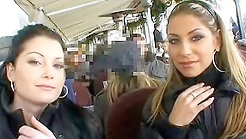 Cute Czech babes having fun in public places Cute Czech babes having fun in public places