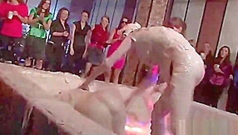 Crazy Lesbian Paint Wrestling Fun Scene Crazy Lesbian Paint Wrestling Fun Scene