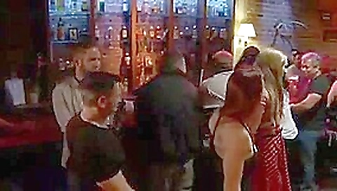 Ela darling dominated in a bar