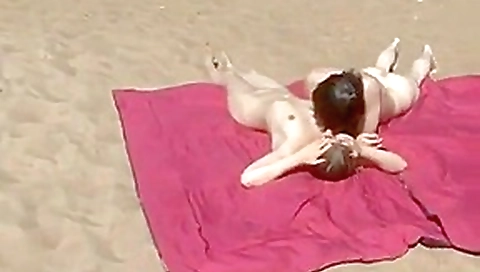 Nude beach - two hot couples suck fuck