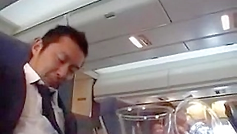 japanese stewardess handjob 1