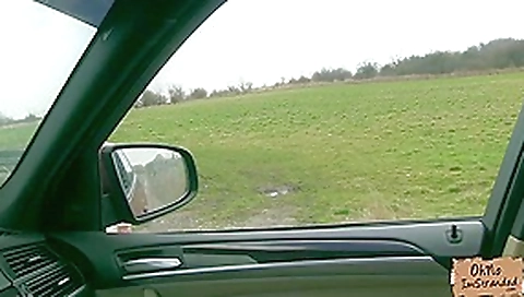 Eveline Dellai fucks inside the car