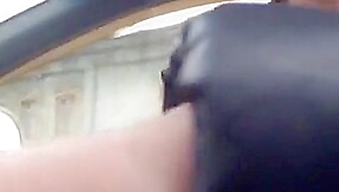 She Touches Dick in car Lucky Cum