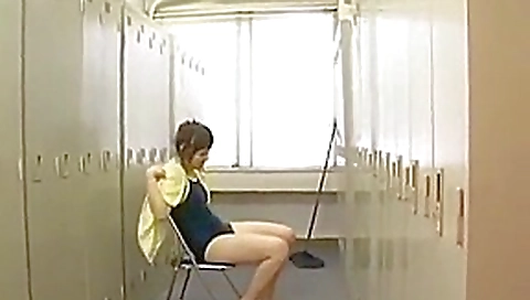 Japanese Girl Humping in Swimsuit