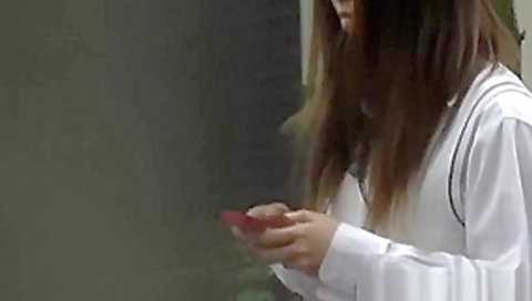 Asian Rubs Pussy And Pees