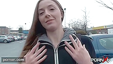 British skinny Leyla flashing in London British skinny Leyla flashing in London