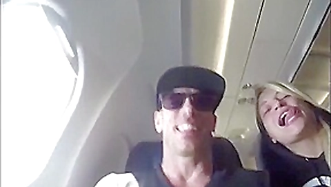 Girlfriend Sucks Cock on a Plane
