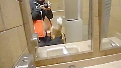 Big dick dude fuckin a fine girl in the wc Big dick dude fuckin a fine girl in the wc