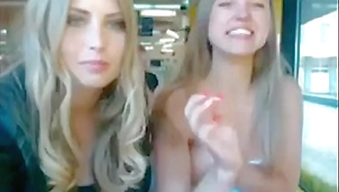 teen 18+ takes her clothes off in public cafe