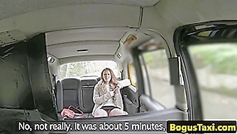 British ginger taxi babe fucked in juicy vag