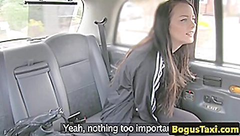 Cockhungry british taxi babe rough fucked
