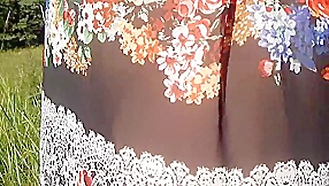 Hairy mature in transparent dress ( 4)