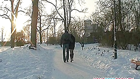 Horny couple fucking on the beach in public